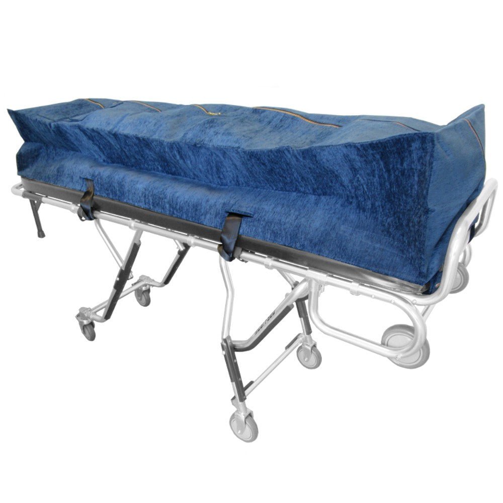 Premium Plush Mortuary Cot Pouch – Aria Blue - Model 335 - XLB - American Mortuary Coolers & Equipments Premium Plush Mortuary Cot Pouch – Aria Blue - Model 335 - XLB - American Mortuary Coolers & Equipments